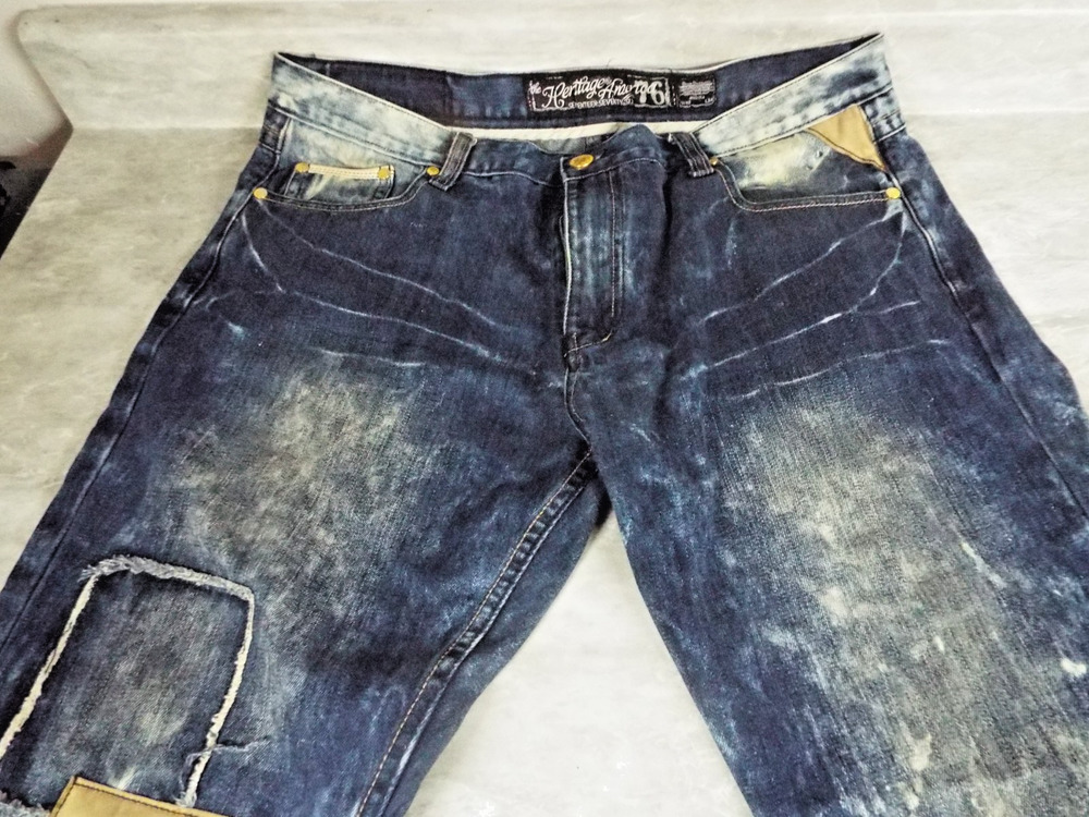 The Heritage by America 1776 Jeans Men 40" x 34" Straight Distressed Denim